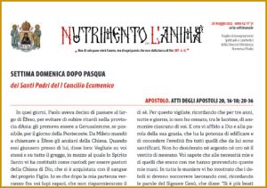 Scopri di più sull'articolo Nutrimento per l’Anima – SETTIMA DOMENICA DOPO PASQUA – dei Santi Padri del I Concilio Ecumenico