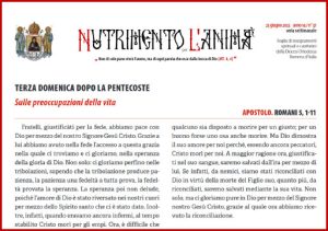 Scopri di più sull'articolo Nutrimento per l’Anima – TERZA DOMENICA DOPO LA PENTECOSTE – Sulle preoccupazioni della vita