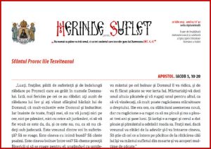 Scopri di più sull'articolo Merinde pentru suflet – Sfântul Proroc Ilie Tesviteanul