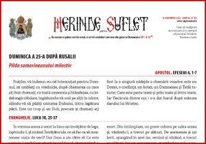 Scopri di più sull'articolo Merinde pentru suflet – DUMINICA A 25-A DUPĂ RUSALII – Pilda samarineanului milostiv