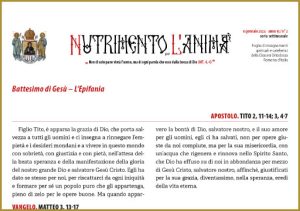 Scopri di più sull'articolo Nutrimento per l’Anima – Battesimo di Gesù – L’Epifania