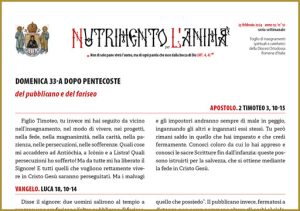 Scopri di più sull'articolo Nutrimento per l’Anima – DOMENICA 33-A DOPO PENTECOSTE – del pubblicano e del fariseo