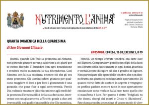 Scopri di più sull'articolo Nutrimento per l’Anima – QUARTA DOMENICA DELLA QUARESIMA – di San Giovanni Climaco